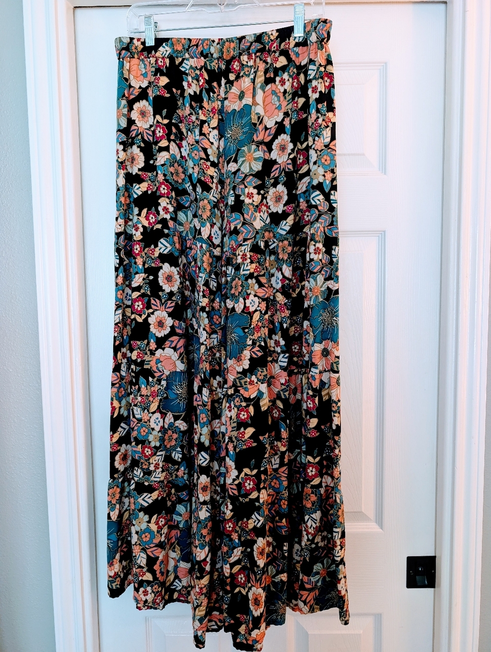 NATURAL LIFE Patti Palazzo Pants Black Floral Print - Picture 5 of 7